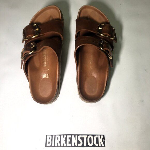 🛑 BIRKENSTOCK Big BUCKLE ➕🆒 SANDALS Arizona SHOES Slip On Leather 💸BUY NOW‼️ - Picture 10 of 16